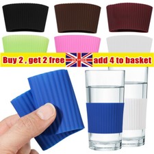 Silicone Cup Sleeve Insulation Anti-fall Non-Slip Bottle  Sleeves UK