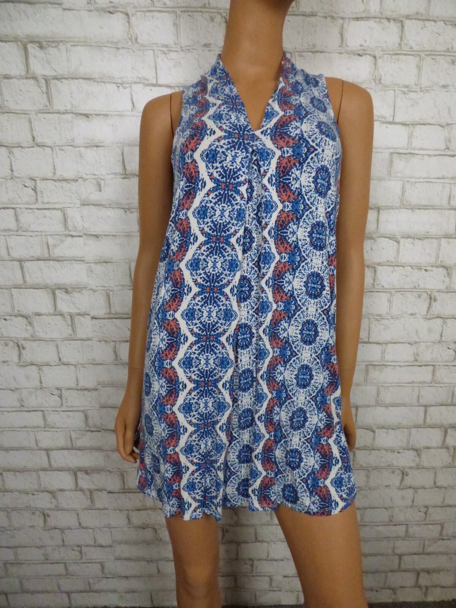 $120 Tart Blue Coral White Vneck Modal Jersey Tunic Shift Dress XS NEW T615 | eBay $120 Tart Blue Coral White Vneck Modal Jersey Tunic Shift Dress XS NEW T615 | eBay