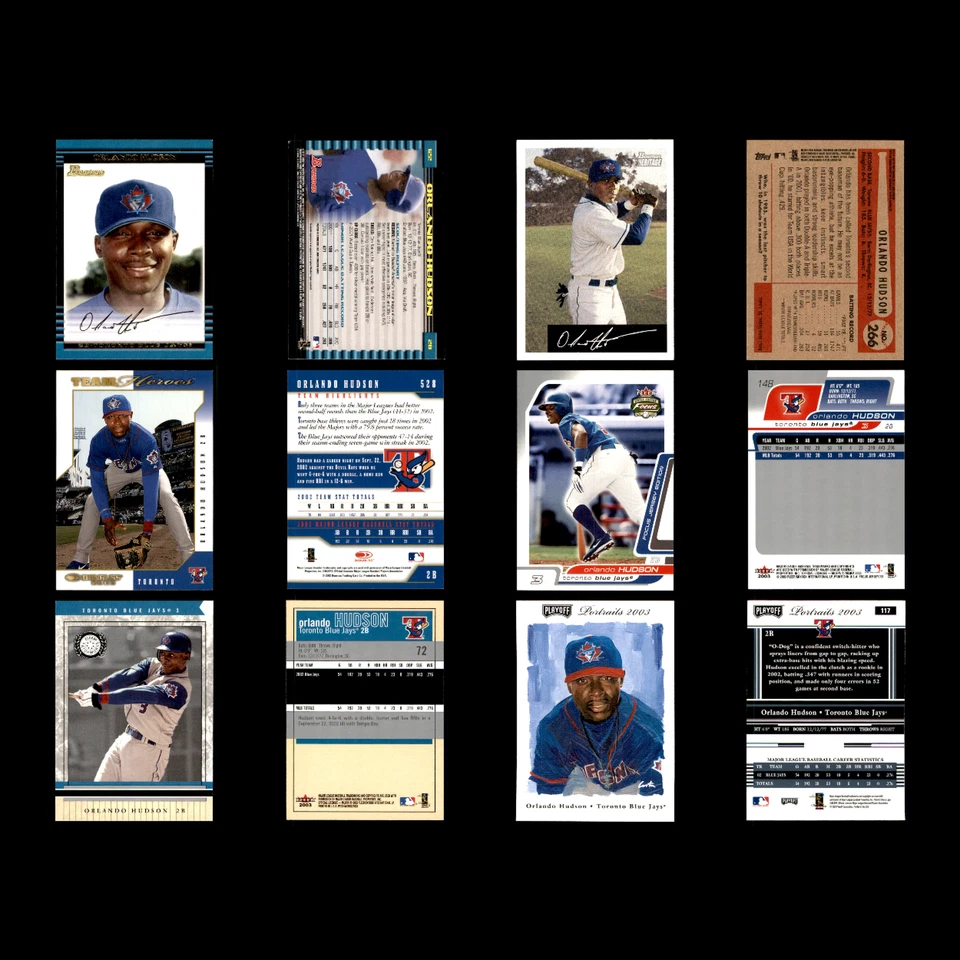 Lote 61 tarjetas de béisbol Orlando Hudson 2002-2011 conjunto Blue Jays/Diamondbacks MLB CASI NUEVO Foto 3 de 4