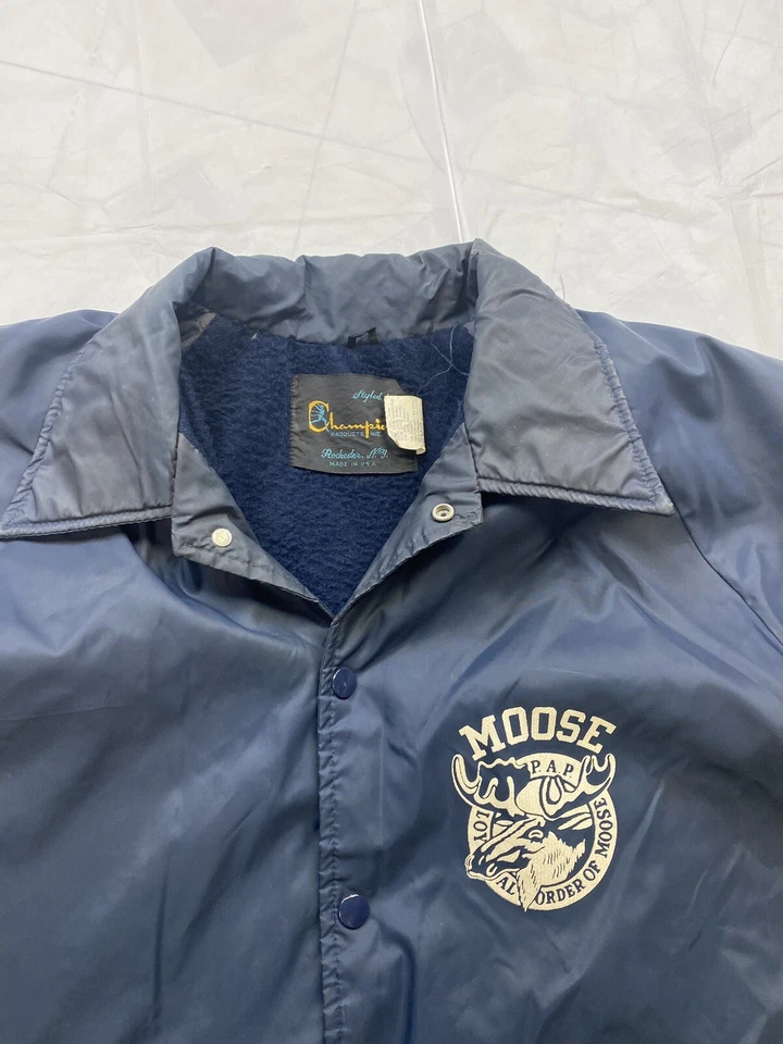 Винтажный 60-х Moose Lodge чемпион с подкладкой тренер куртка работает человек мужской XL - Изображение 2 из 4