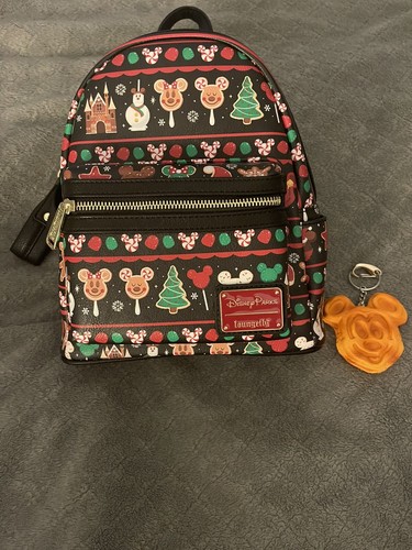 Disney Parks Loungefly Holiday Christmas Snacks Mini Backpack 2019 NWT