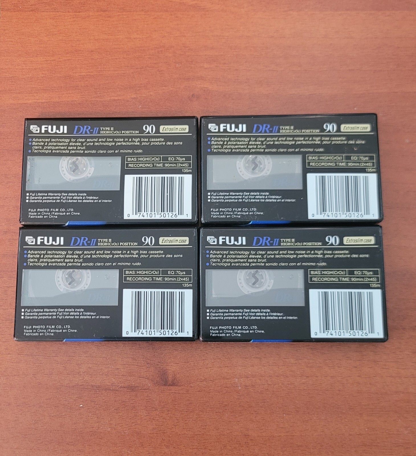 2 Cassettes Vierges Fuji FR-II 90 – Type II (CrO2), Vintage 1988, Japon