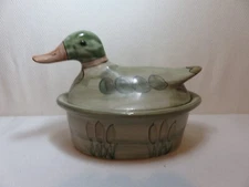 Louisville stoneware duck casserole and lid