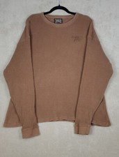 Vintage Southpole Mens Sweater Cable Knit Long Sleeve Brown Size XXL