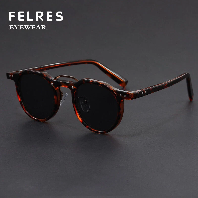 Gafas de sol con montura redonda para hombre punk moda retro conducción viaje gafas de sombra Foto 2 de 4