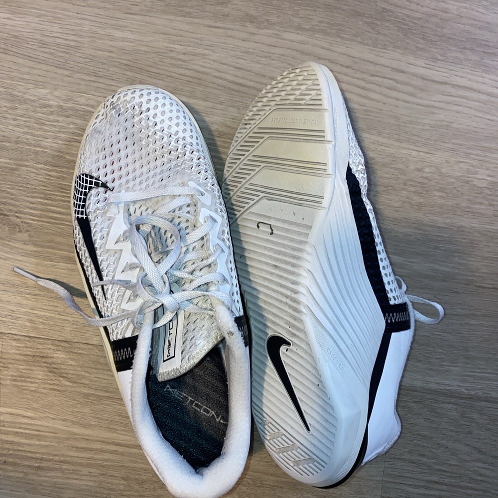 Nike Metcon 6 White Black Training Crossfit Shoe CK9388-100 Mens Size 8