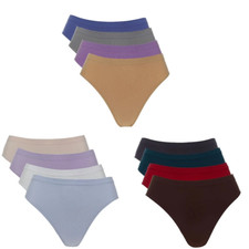 Rhonda Shear Ahh Seamless Brief Panty 4-pack 625449-J