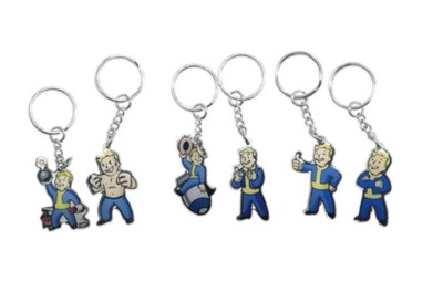 Fallout 4 Collectible Vault Boy Keychain Key Rings Complete Set of 6 Designs