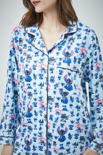 Set pigiama donna Lilo e Stitch manica lunga fondo intero taglia large - Foto 7 di 8