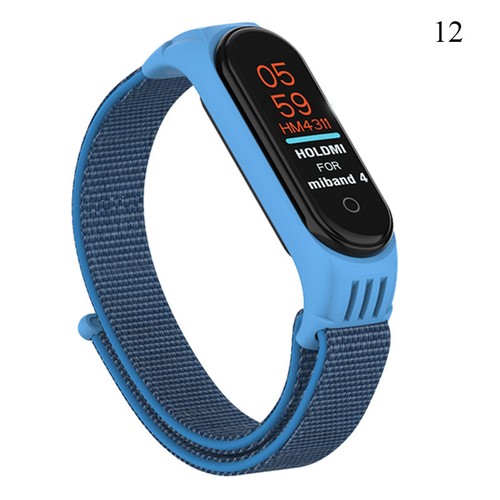 Für Xiaomi Mi Band 6 / 5Nylon Sport Ösen Uhrarmband Gürtel Armband Armreif ¬ с - Zdjęcie 31 z 31