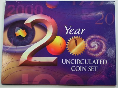 2000 Australian Mint Set 6 UNC Coins in Royal Australian Mint