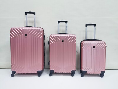 Koffer 3er Set ABS Handgepäck Hartschale Reise Trolley 4 Rollen leicht