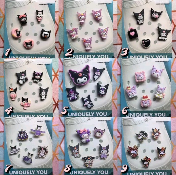 Crocs Handmade jibbitz 5pc sanrio Kuromi only resin shoe charms
