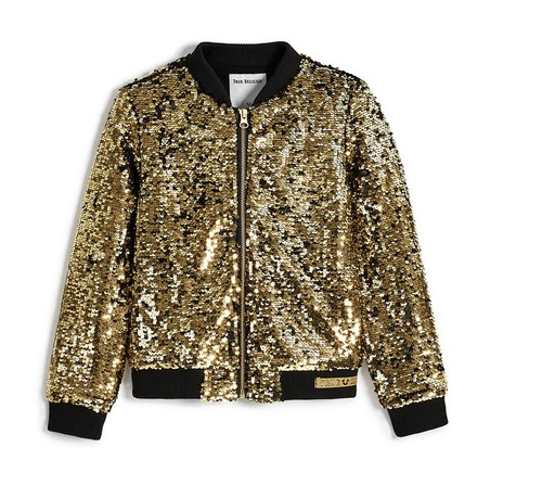 black and gold sequin bomber jacket
