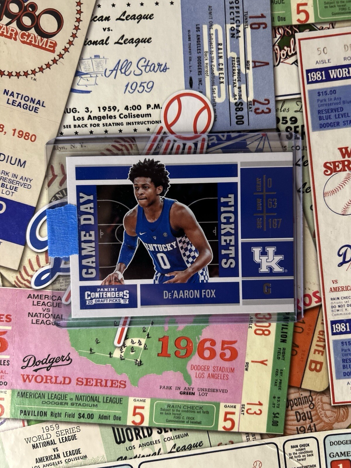 2017-18 Panini Contenders Draft Picks - Game Day Tickets #7 De'Aaron Fox (RC)