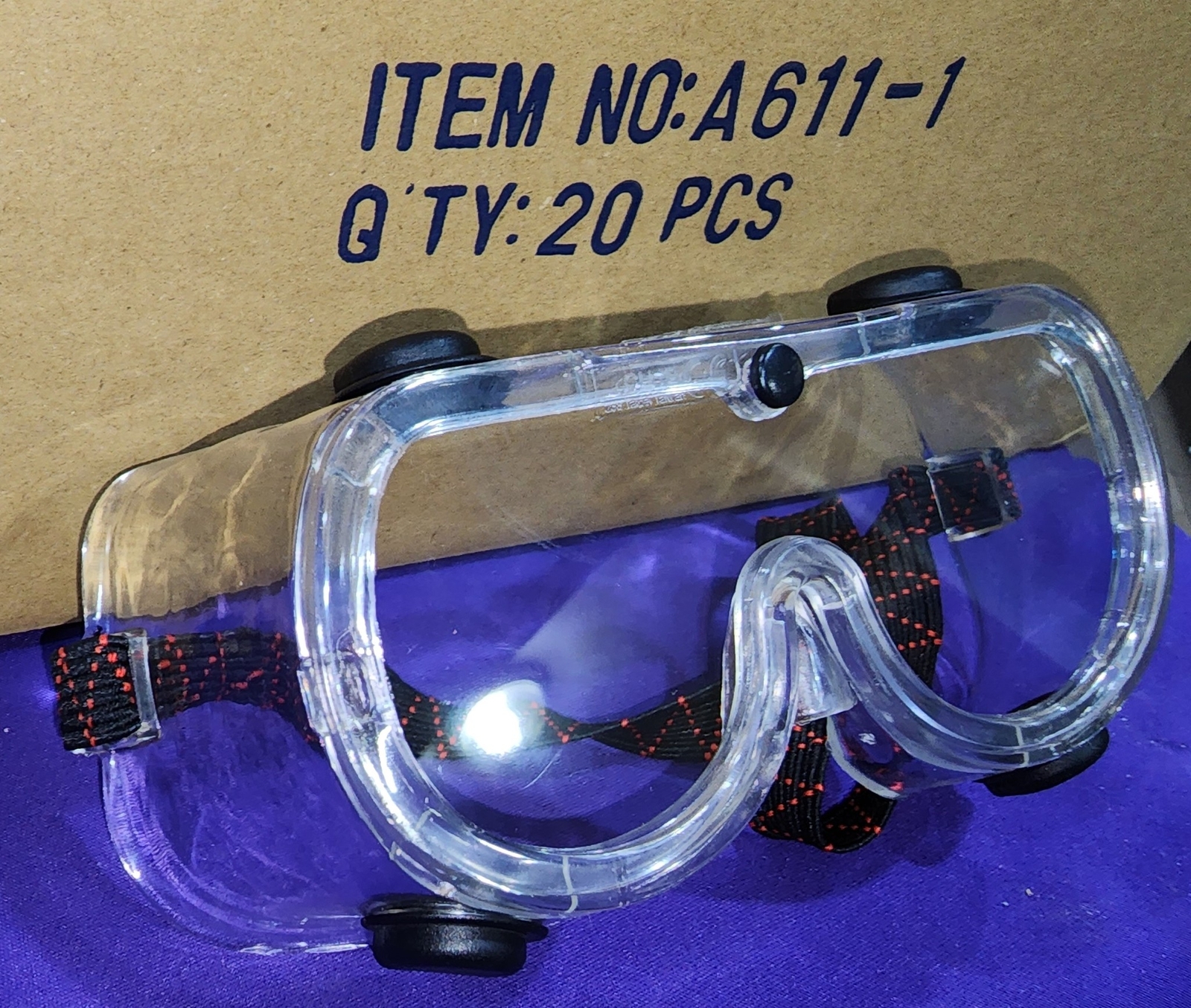 SAFETY001 HC Safety Goggles A6111 Liquid Splash Lab Work Lawn Mowing