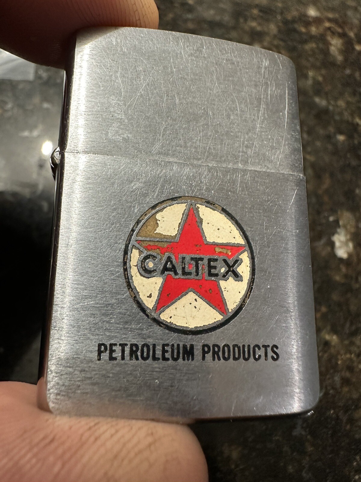 Vintage Texaco Steel Case Zippo Lighter Caltex Petroleum Products