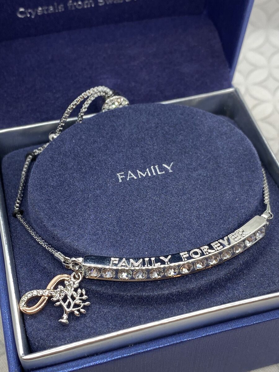 Brilliance Crystal Infinity Bar Adjustable Bracelet Family Brilliance Crystal Infinity Bar Adjustable Bracelet Family