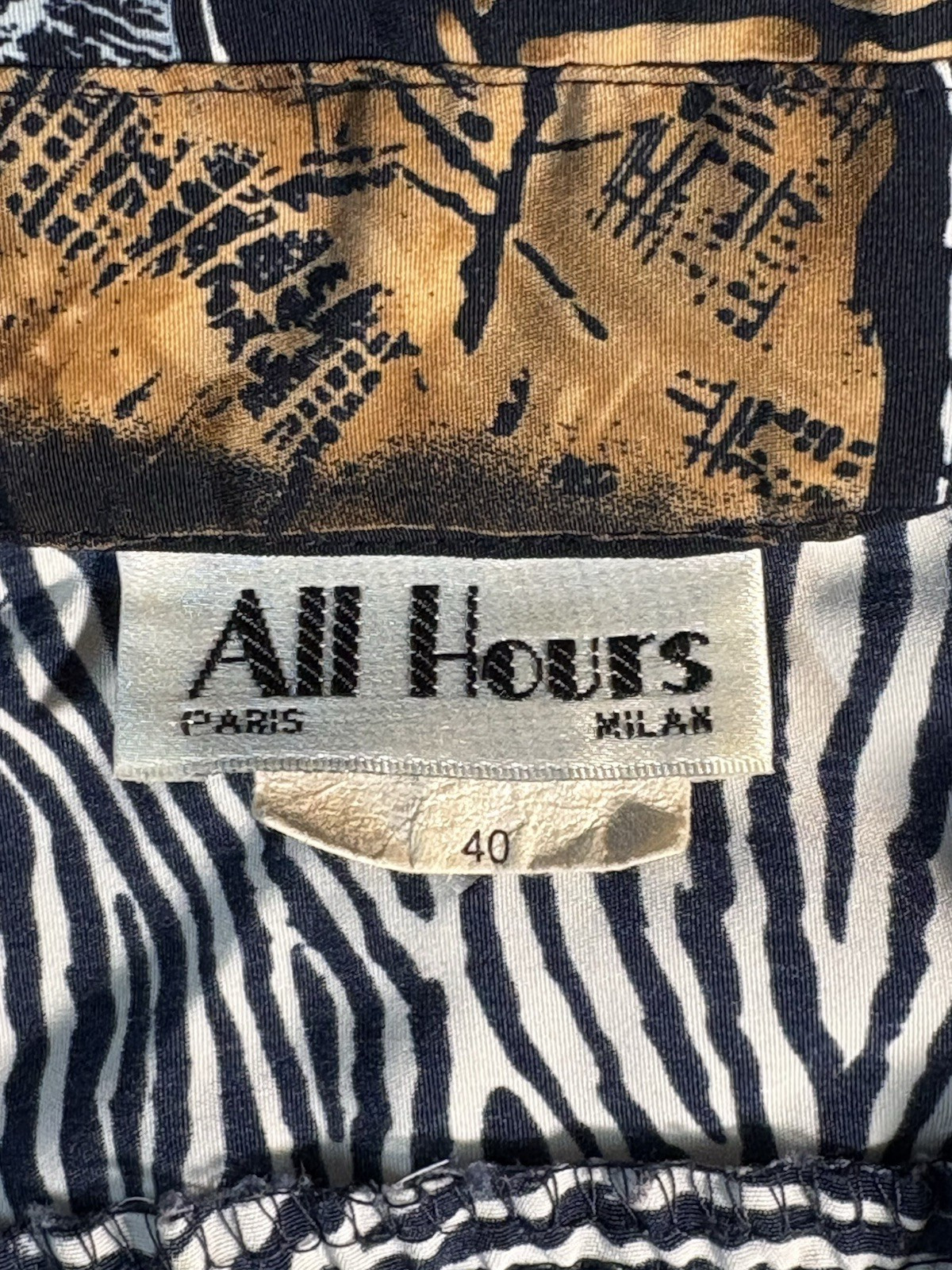 Women's All Hours Multi Color Patchwork Button-Up… - image 3