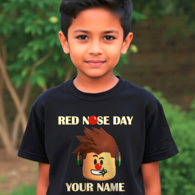 Personalised Red Nose Day T-Shirt, Funny Charity Event Shirt, Red Nose - Foto 6