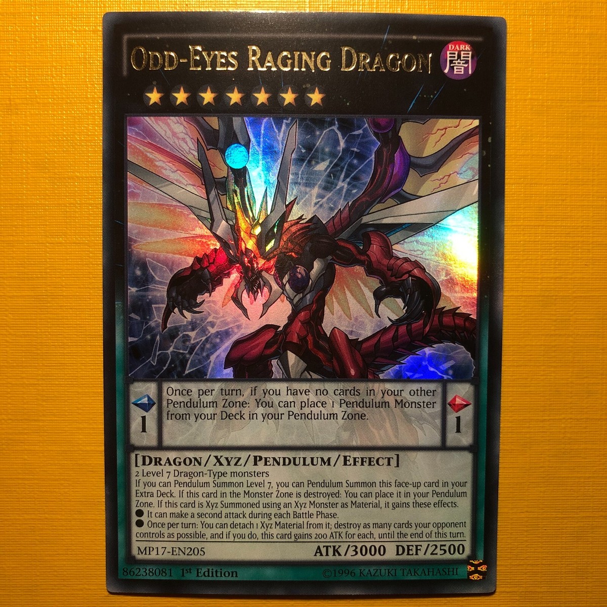 YuGiOh! Odd-Eyes Raging Dragon - Ultra Rare - 1st Edition - MP17