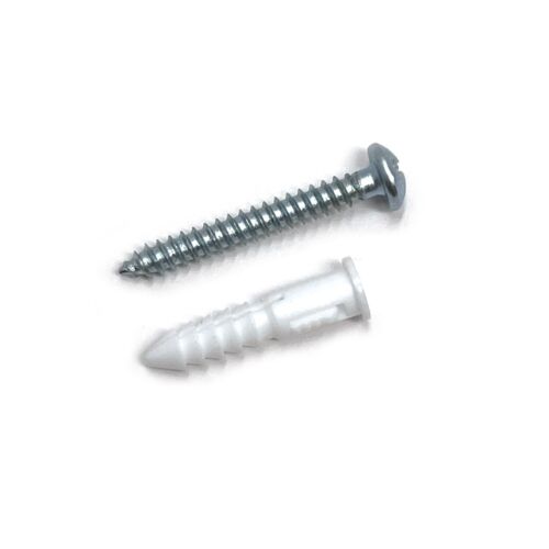 10 pk Everbilt #8-10 x 1 in Ribbed Plastic Anchors w Pan Head Combo Drive Screws - Picture 4 of 13