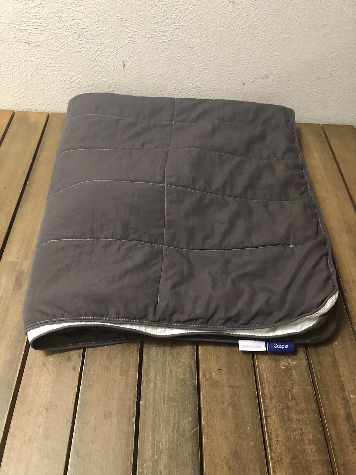 Casper  American Airlines Fist Class Duvet Blanket Throw Gray White 46x72” EUC