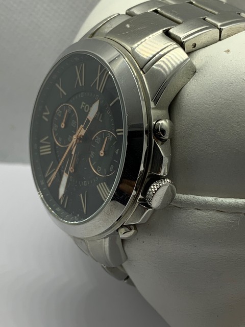 Fossil FS4994 Men's Stainless Steel Analog Black Dial Quartz Genuine Watch OJ32 | eBay