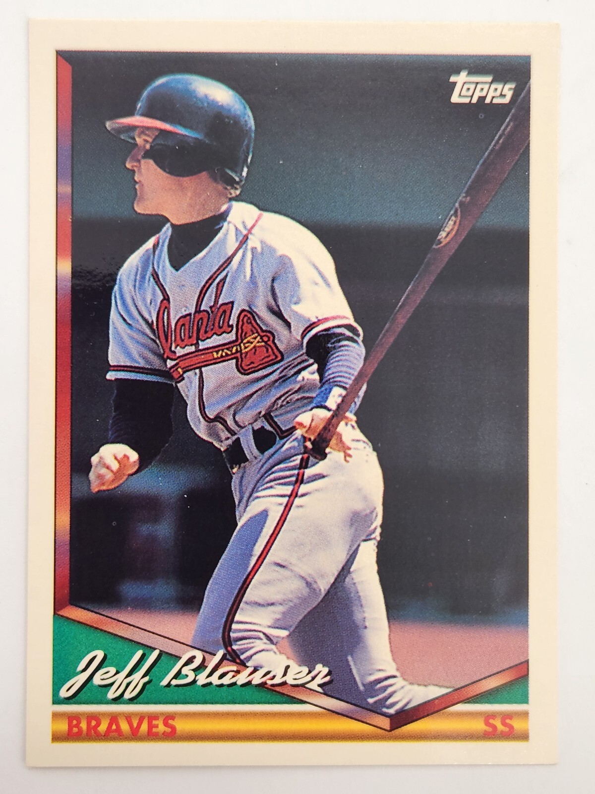 1994 Topps Atlanta Braves Baseball Card #318 Jeff Blauser