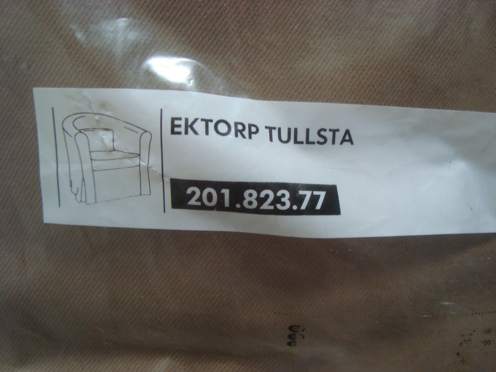 IKEA COVER for IKEA Ektorp TULLSTA Chair Cover Light Brown/Tan