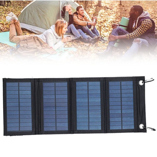 20W Faltbar Solarpanel Solarmodul Power Bank Handy USB Ladegerät Camping Wandern - Bild 5 von 26
