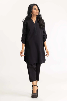 Women Black Pakistani Shalwar Kameez Handmade Lace Embellish Plain Indian  Dress | eBay