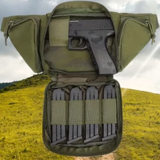 Tactical Shoulder/ Waist Bag for Concealed Gun Carry Fanny Pack Pistol Gun Pouch