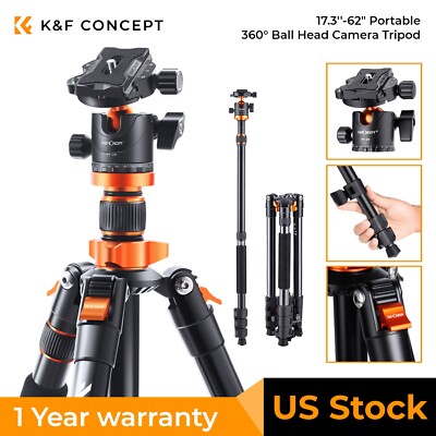 K&F CONCEPT 62'' DSLR Camera Tripod Lightweight Compact w/ Quick