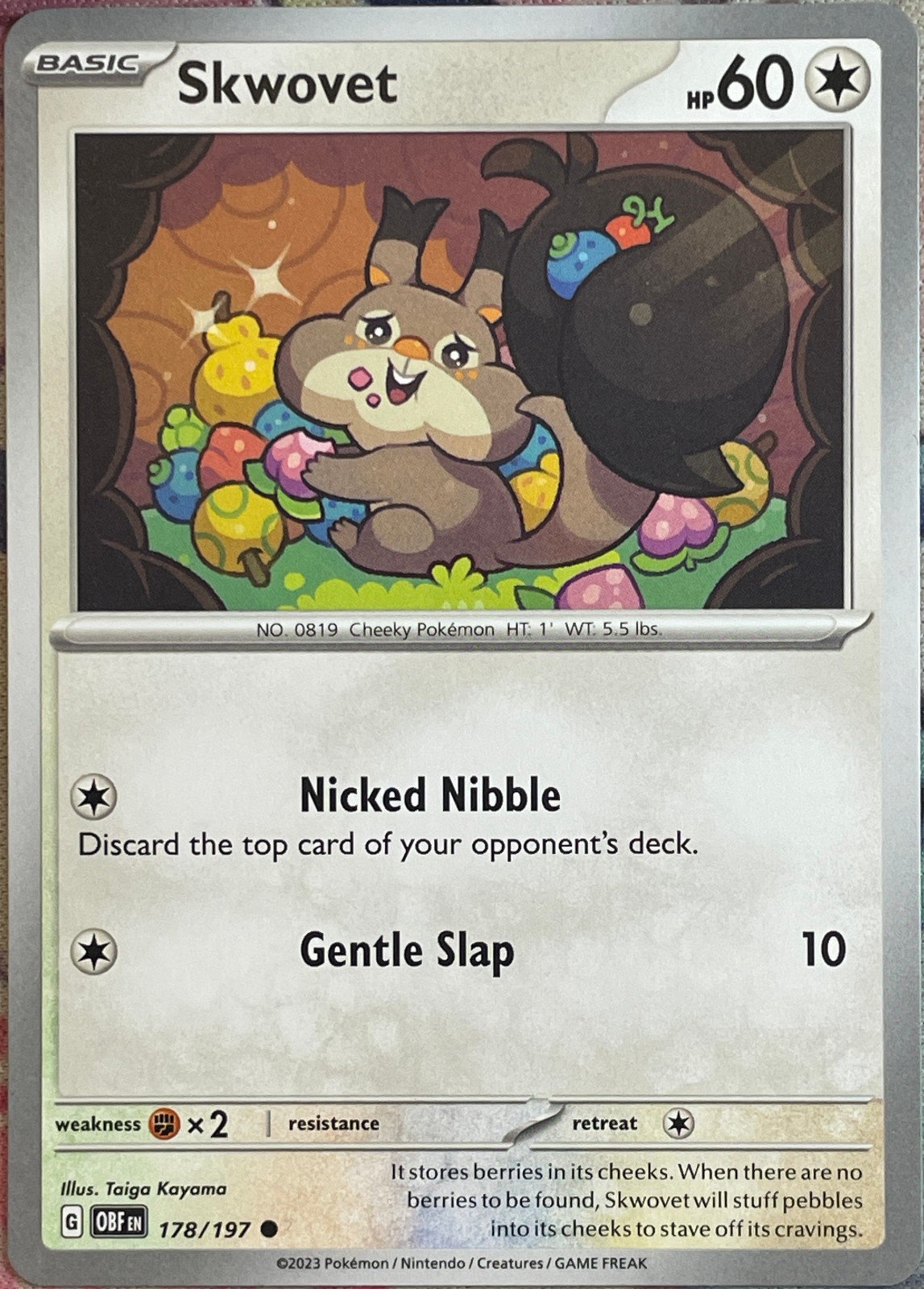 Skwovet - 178/197 - Obsidian Flames Pokemon 2023
