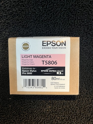 Genuine Epson Light Magenta Ink Cartridge T5806 Date: February 2017