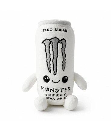 Monster Energy Drink Plüschtier Zero Sugar weißes weiche Puppe Geschenk 23 cm