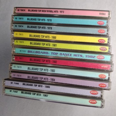 CD Lot of 11 Billboard 1973-1987 Top Hits Hits by Rhino Top Dance Hits 82