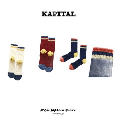 Kapital 60 Ply Ivy Rainbowy Happy Heel Socks EK1364XSA