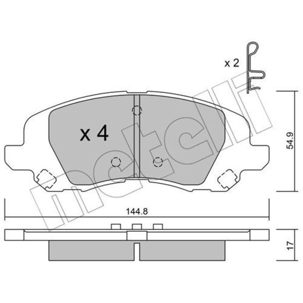 Metelli BremsbeläGe Vorne FüR Jeep Patriot Compass Chrysler Sebring-image