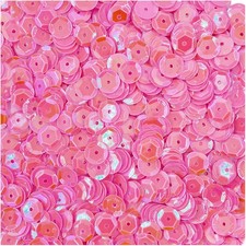 LOVEART SEQUINS f&uuml;r Handwerk Runde Lose schillernd Pailletten 9mm/15g, koralle