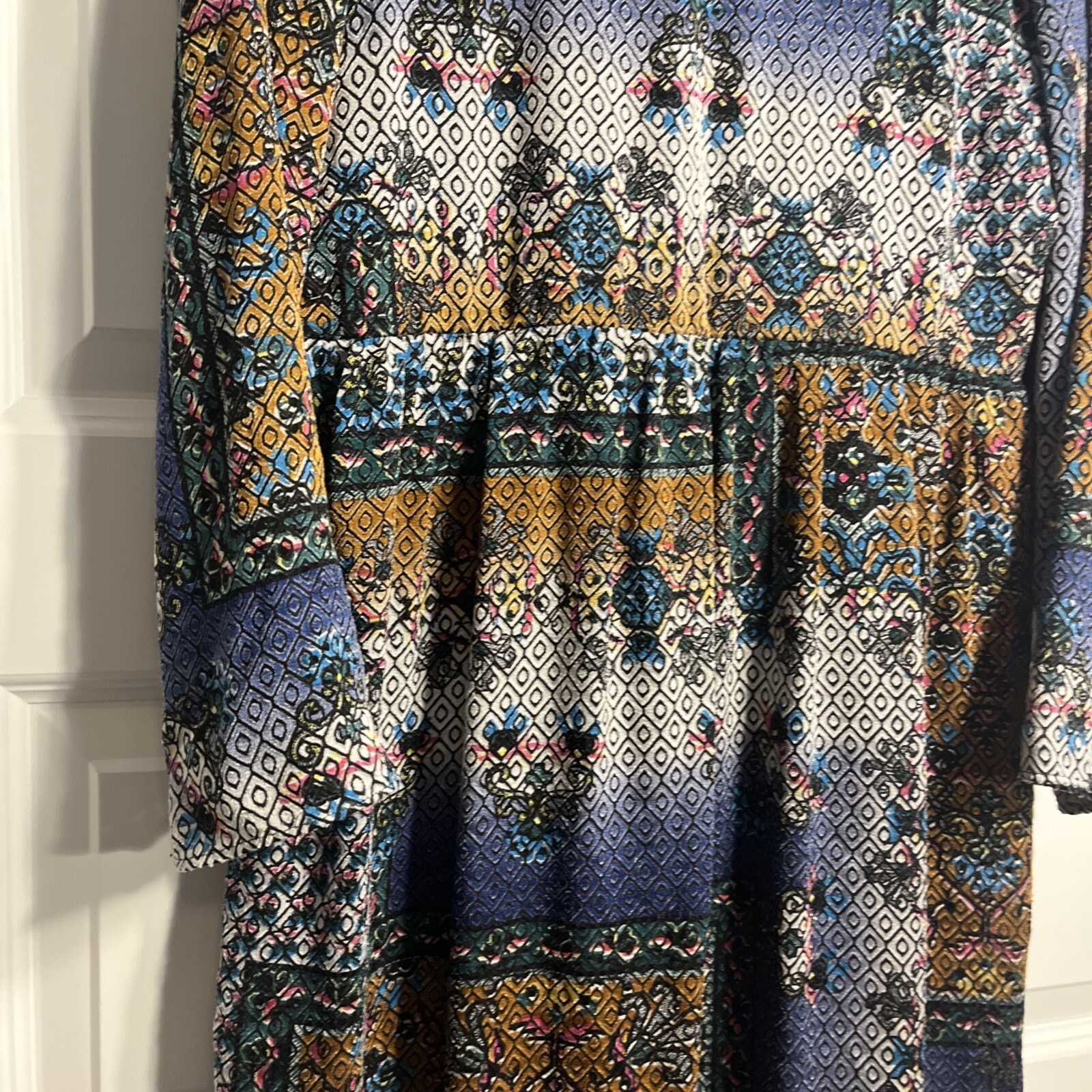 Zara Trafaluc Collection Patchwork Print Midi Dress Size Medium thumbnail 3