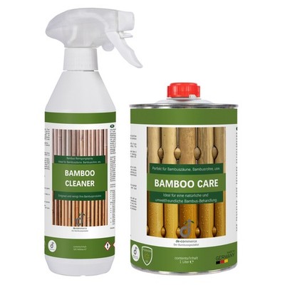 Bambus Zaun Pflegeset 1x Pflegeöl BAMBOO CARE, 1x Reinigungsspray BAMBOO CLEANER
