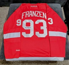JOHAN FRANZEN SIGNED DETROIT RED WINGS STANLEY REEBOK JERSEY LICENSED SIZE XXL