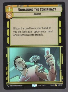 Star Wars Unlimited TotR Foil Card TWI223 Unmasking the Conspiracy