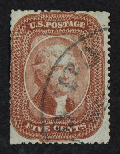 CKStamps: US Stamps Collection Scott#28 5c Jefferson Used CV$1100