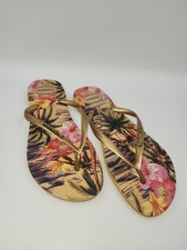 HAVAIANAS SLIM FLORAL PRINT FLIP FLOPS WOMEN'S SIZE US 9/10 EU 41/42