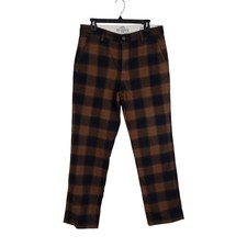 Levis XX Chino Warm Straight Fit Brown  Black Plaid Pants W32 L32 Mens Casual