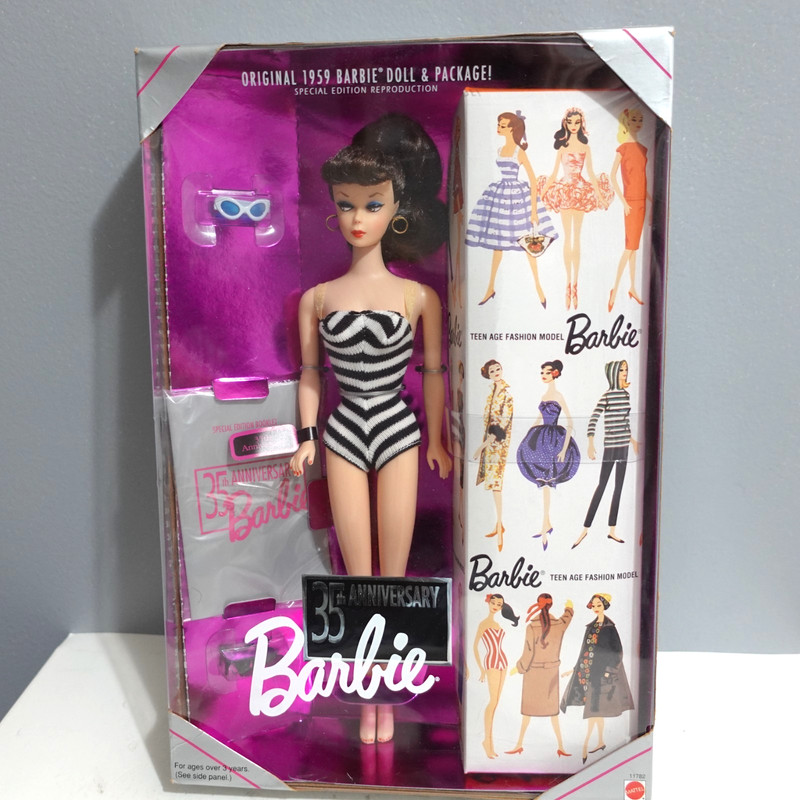 Mattel 35th Anniversary Barbie Original 1959 Barbie & Package Reproduction