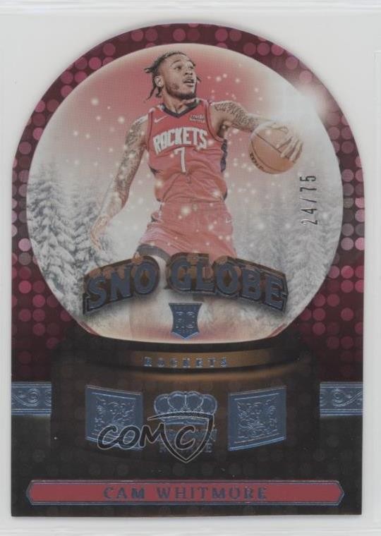 2023-24 Panini Crown Royale Sno Globe Blue 24/75 Cam Whitmore #14 Rookie RC 1d6v